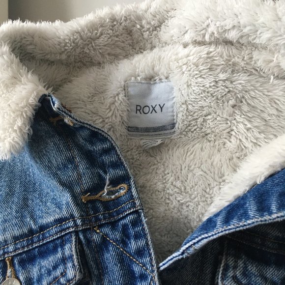 ROXY Lined Trucker Denim Jacket - Picture 4 of 7